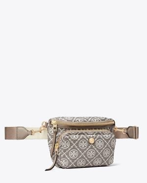 Tory Burch T Monogram Coated Jacquard Mini Belt Bag, One Size - Metallic