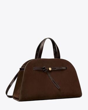 Tory Burch Romy Suede Bauletto - Brown