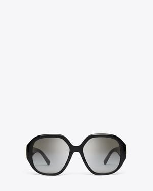 Tory Burch Eleanor Oversized Round Sunglasses - Grey