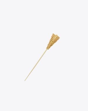 Tory Burch Runway Honeycomb Pin - White