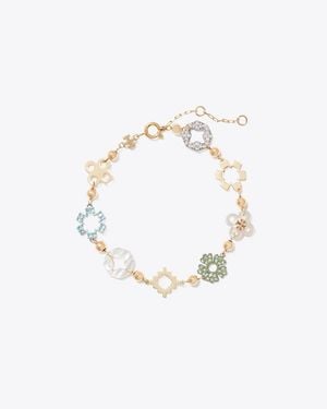 Tory Burch Forget Me Not Pavé Bracelet - Metallic