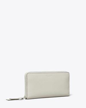 Tory Burch Romy Zip Continental Wallet, One Size - White