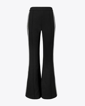 Tory Burch Tory Burch Side-Stripe Flared Pant - Black