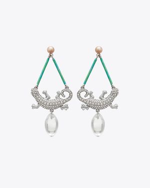 Tory Burch Curiosity Salamander Earrings - Multicolour