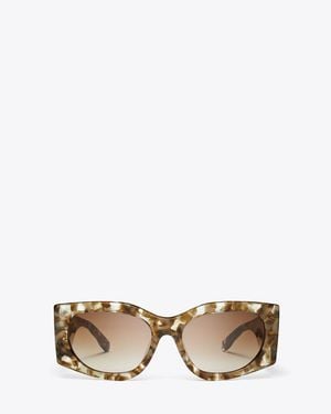 Tory Burch Kira Rectangle Sunglasses, One Size - Natural