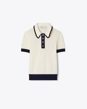 Tory Burch Viscose Pointelle Sweater - White