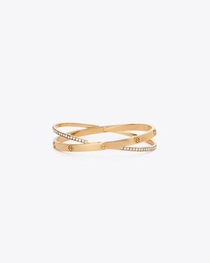 Tory Burch Icon Pavé Double Bracelet - White