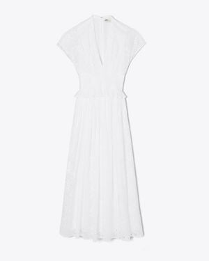 Tory Burch Eyelet Cotton Dress - White