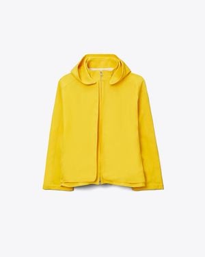 Tory Burch Oversized Waxed Canvas Jacket - Yellow