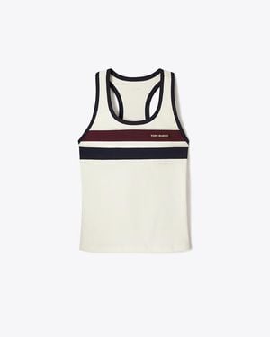 Tory Burch Double-Stripe Tennis Tank - Black