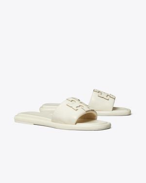 Tory Burch Double T Sport Slide - White