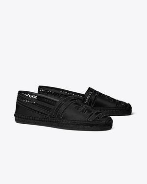 Tory Burch Open Weave Espadrille - Black