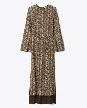 Tory Burch Belted Lace Dress - Natural