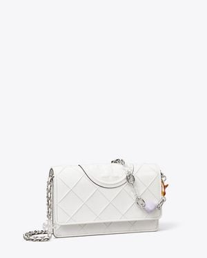 Tory Burch Fleming Charm Chain Crossbody - White