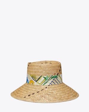 Tory Burch Straw Ribbon Hat - Natural