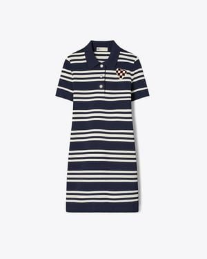 Tory Burch Viscose Polo Dress - Blue