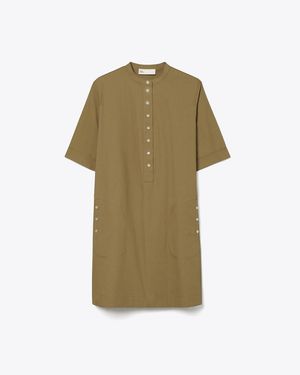 Tory Burch Cotton Poplin Dress - Green