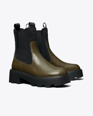 Tory Burch T Monogram Chelsea Lug Boot - Black