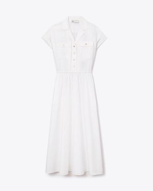 Tory Burch Cotton Poplin Shirtdress - White