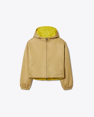 Tory Burch Reversible Cropped Nylon Jacket - Yellow