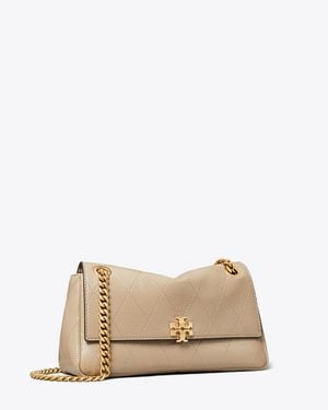 Tory Burch Small Charlie Quilted Shoulder Bag, One Size - Natural