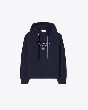 Tory Burch French Terry Hoodie - Blue