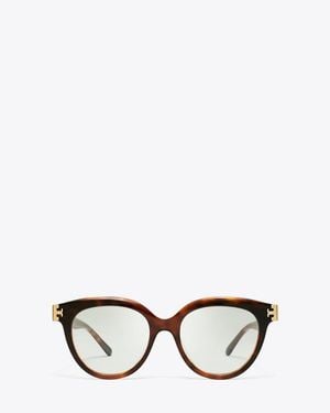 Tory Burch Eleanor Round Eyeglasses - Metallic