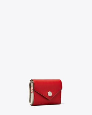 Tory Burch Small Leather Envelope Wallet - Red
