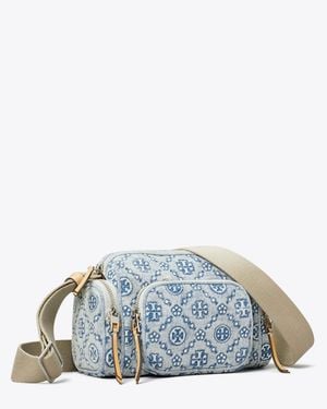 Tory Burch T Monogram Denim Pocket Crossbody - Blue