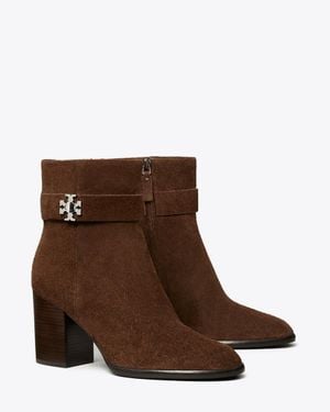 Tory Burch Turnlock Heeled Ankle Boot - Brown