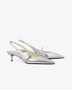 Tory Burch Double T Buckle Mary Jane Slingback - White