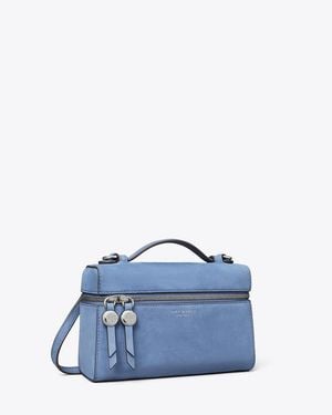Tory Burch Romy Nubuck Slim Top Handle - Blue