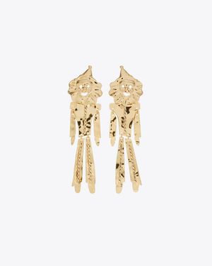 Tory Burch Runway Clown Earrings - Metallic