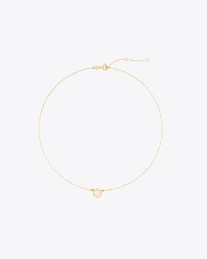 Tory Burch Forget Me Not Pendant Necklace - White