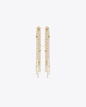 Tory Burch Moondance Front Back Pearl Earrings - White