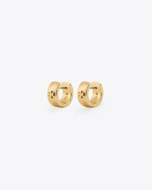 Tory Burch Icon Huggie Earrings, One Size - Metallic