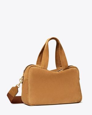 Tory Burch Suede Satchel - Brown