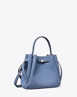Tory Burch Romy Nubuck Bucket Bag - Blue