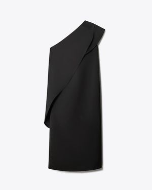 Tory Burch Satin Cape Dress - Black