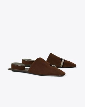 Tory Burch Pierced Mule - Brown