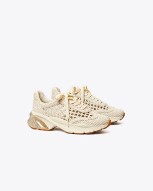 Tory Burch Good Luck Woven Trainer - White