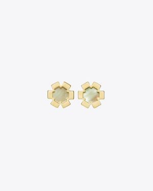 Tory Burch Forget Me Not Stud Earrings - Metallic
