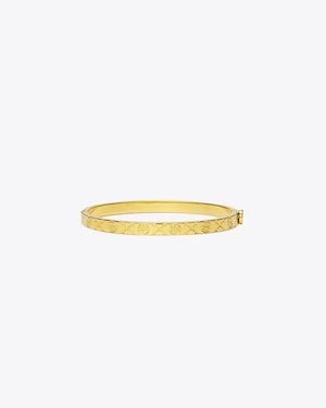 Tory Burch Icon T Monogram Thin Hinge Bracelet - Yellow