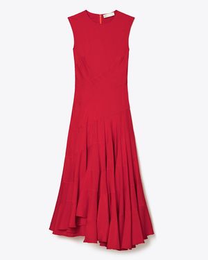 Tory Burch Flared Cotton Silk Dress