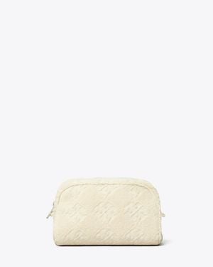 Tory Burch T Monogram Terry Pouch, One Size - Natural
