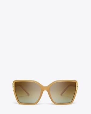 Tory Burch Eleanor Oversized Cat-Eye Sunglasses, One Size - Green
