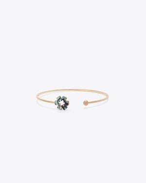 Tory Burch Forget Me Not Open Cuff - Metallic