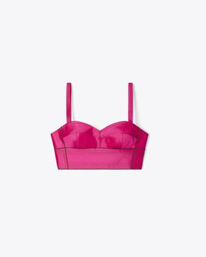 Tory Burch Silk Bra Top - Pink