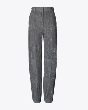 Tory Burch Wide-Leg Wool Pant - Grey