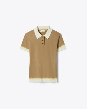 Tory Burch Dip Dye Wool Polo - Natural